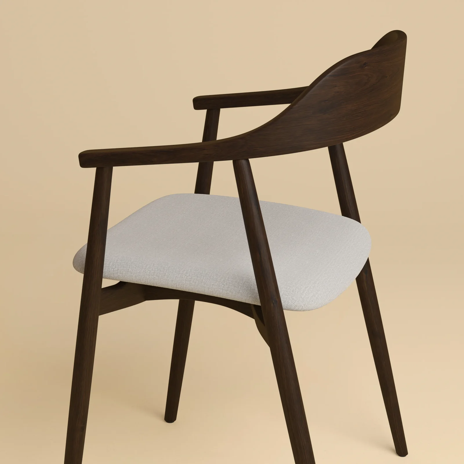 Wooden Dining Chair - Mikura Series In Smoked Oak — 3