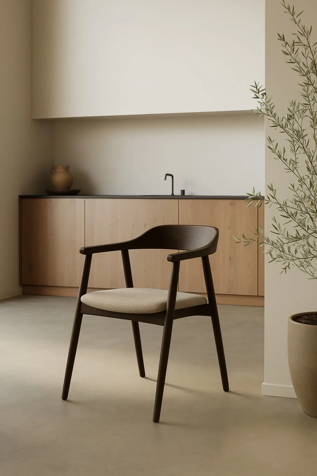 Wooden Dining Chair - Mikura Series In Smoked Oak — 5