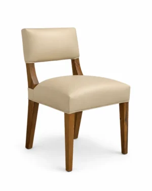 Bruno - Modern Dining Chair In Argentine Exotic Wood & Leather