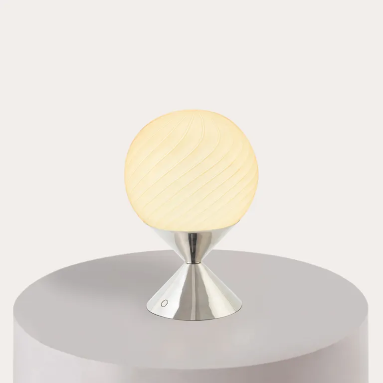 Sorbet Table Lamp In Brass And Blown Glass — 12
