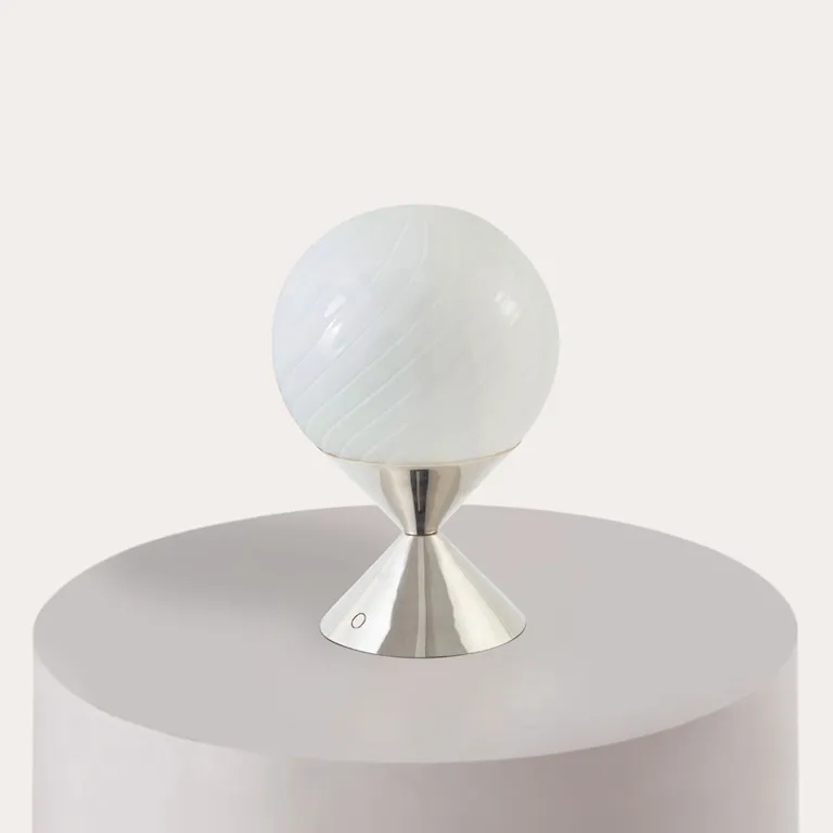 Sorbet Table Lamp In Brass And Blown Glass — 3