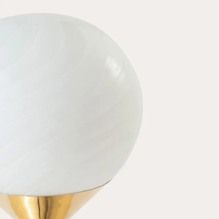 Sorbet Table Lamp In Brass And Blown Glass — 4