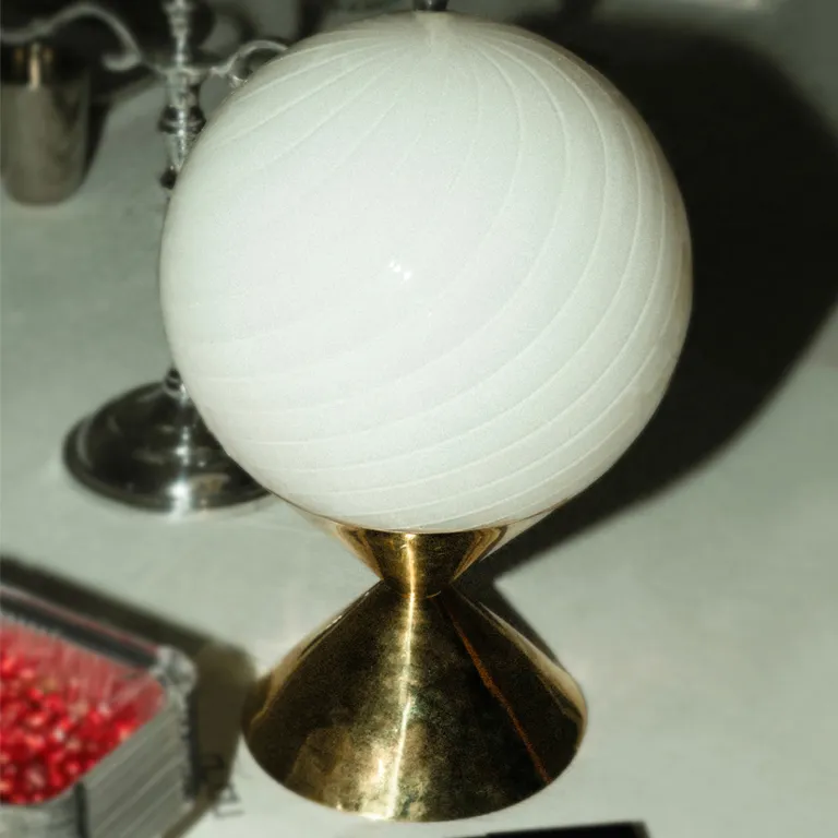 Sorbet Table Lamp In Brass And Blown Glass — 5