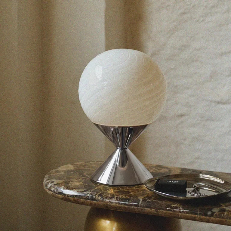 Sorbet Table Lamp In Brass And Blown Glass — 10