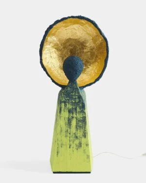 Ic-15 Floor Lamp in Green Wool