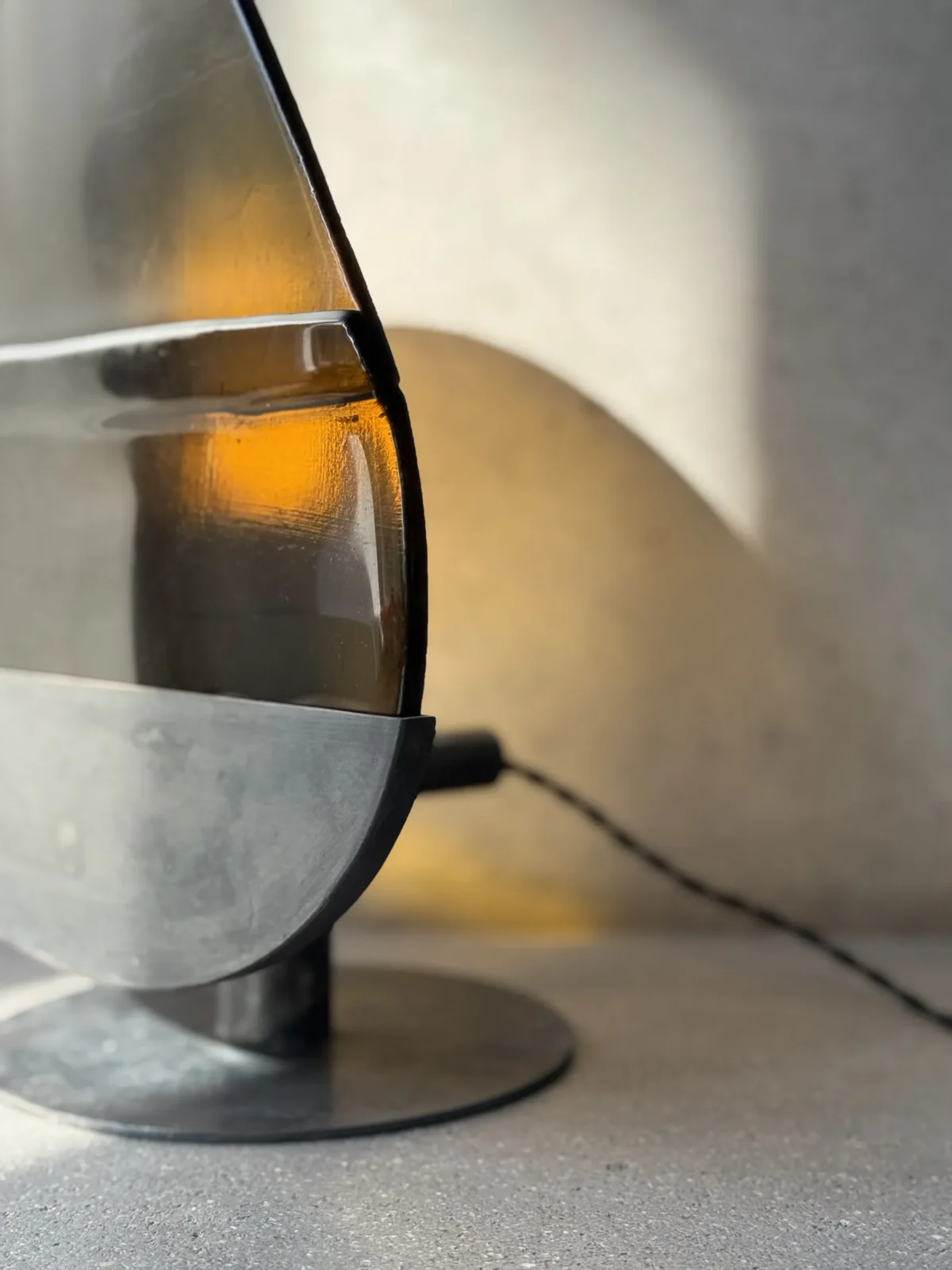 Veilleur Lp1 Table Lamp In Steel And Glass — 3