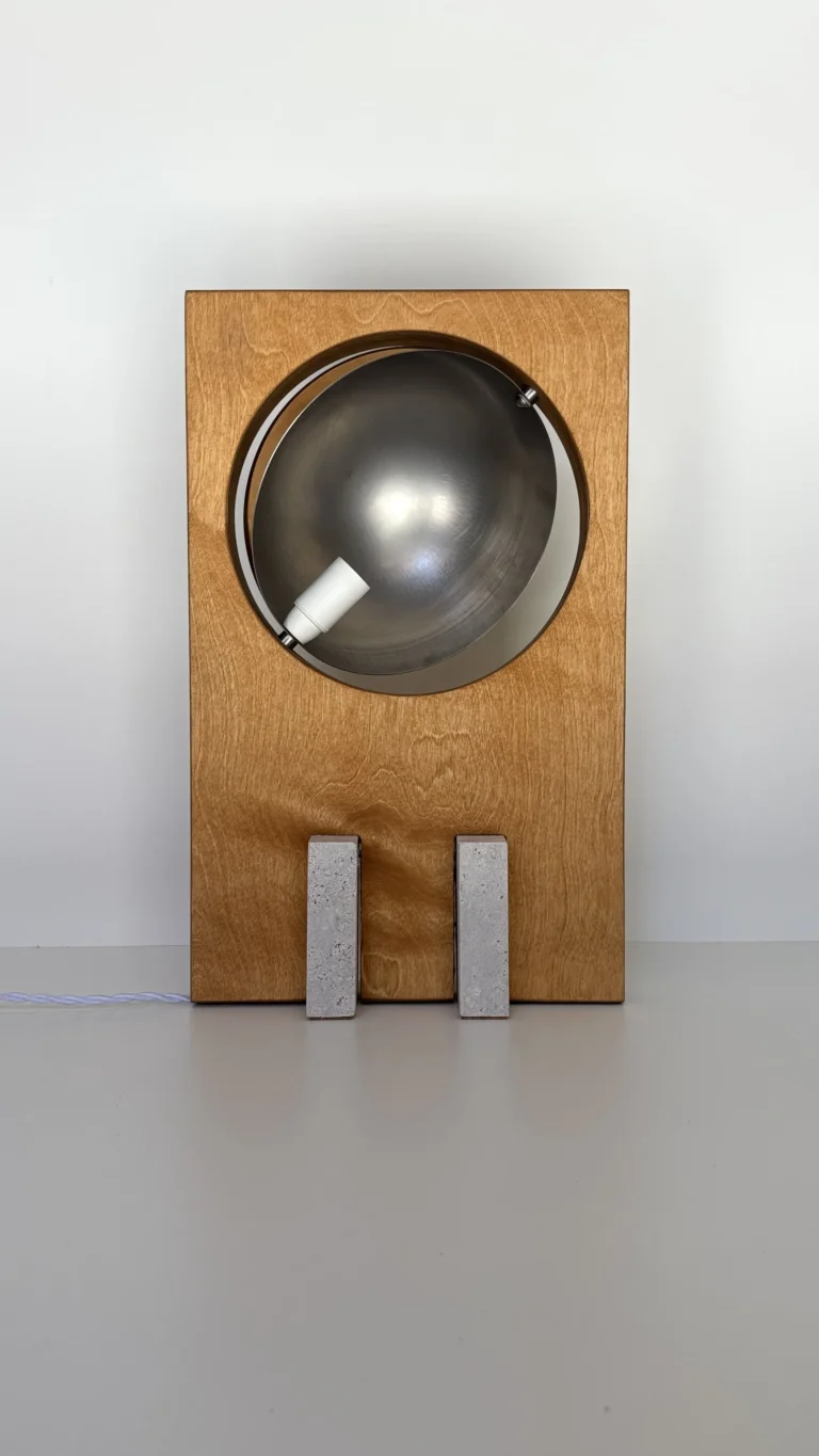 Galileo 2.2 Table Lamp In Marble And Plywood — 4
