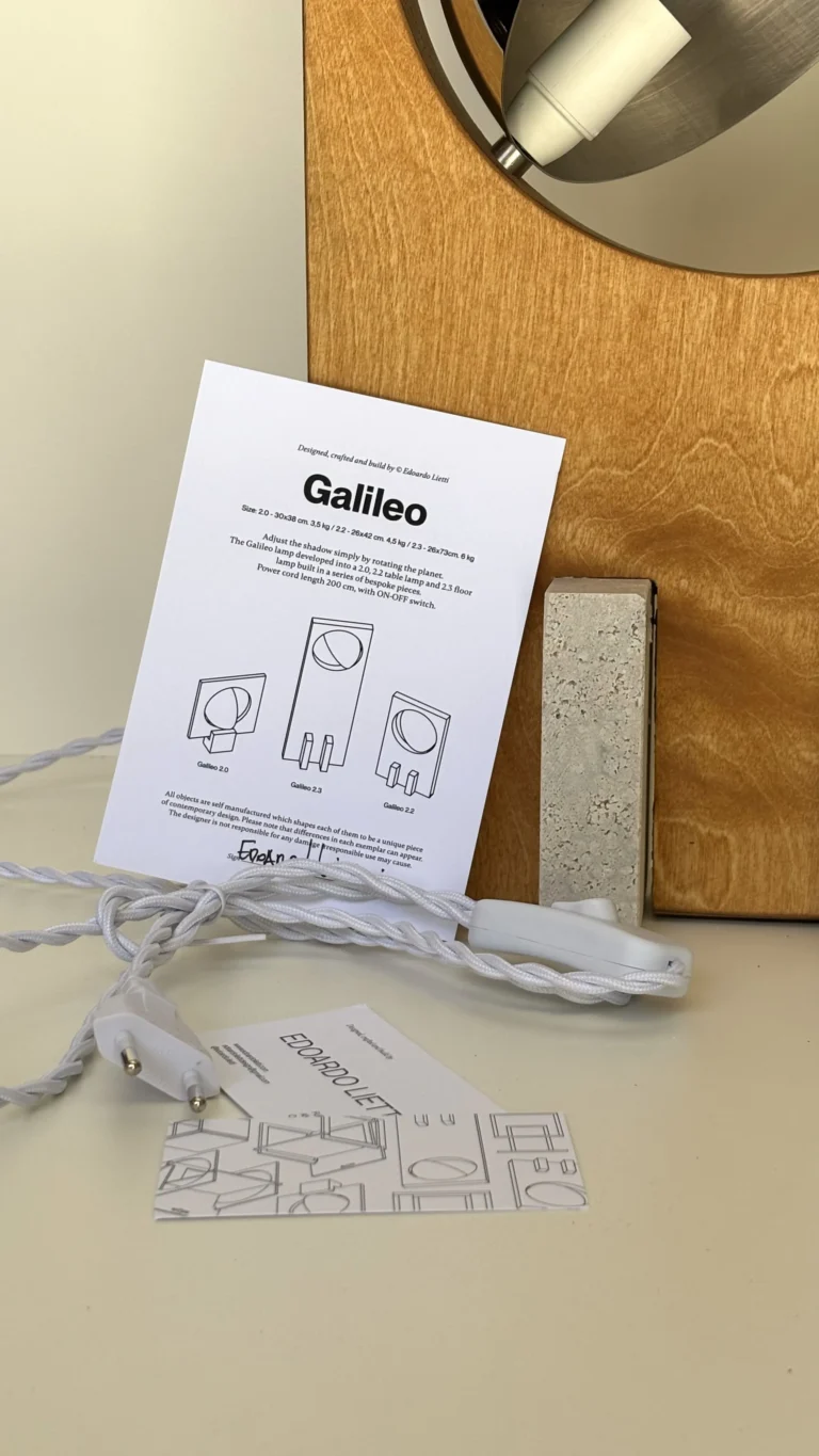 Galileo 2.2 Table Lamp In Marble And Plywood — 5