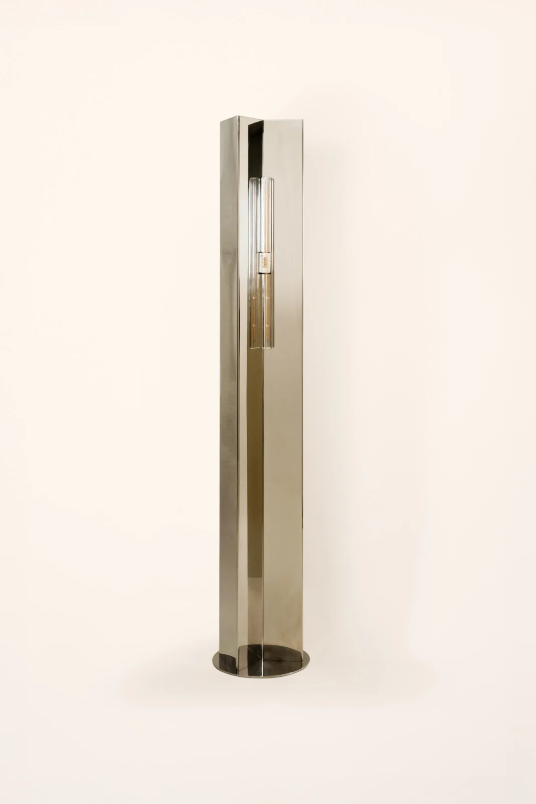 Arrow 158 European Floor Lamp in Polished Steel — 2