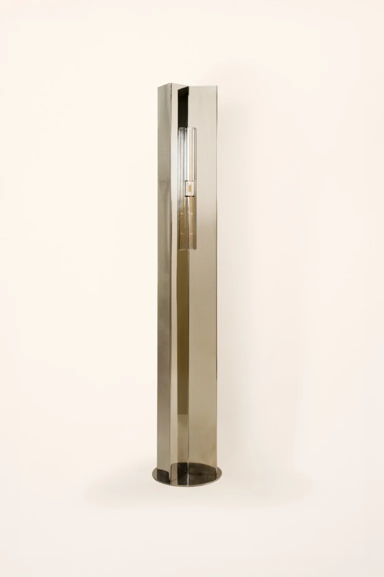 Arrow 158 European Floor Lamp in Polished Steel — 2