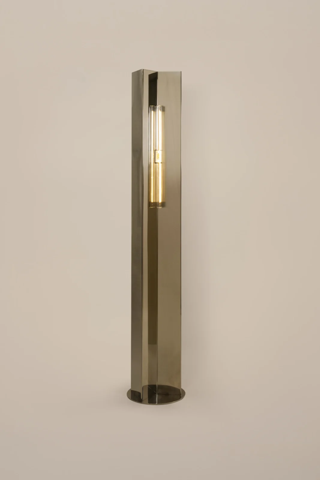 Arrow 158 European Floor Lamp in Polished Steel — 3
