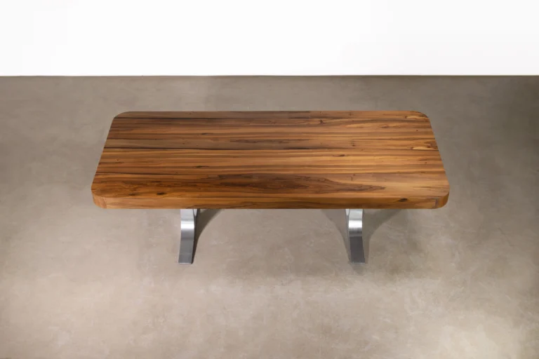 Cast White Bronze Twin Pedestal And Argentine Rosewood Table, Ambrosi By Costantini — 6