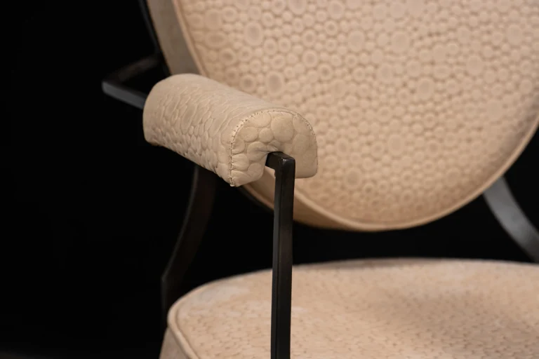 Hand Forged Metal And Leather Chair In The Of Style Andre Arbus By Costantini — 16