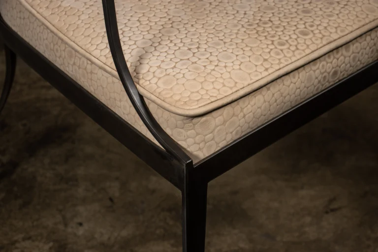 Hand Forged Metal And Leather Chair In The Of Style Andre Arbus By Costantini — 17