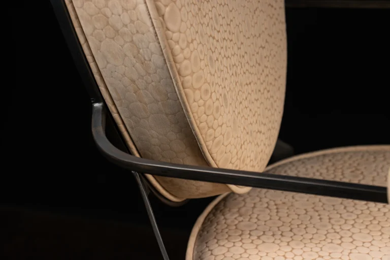 Hand Forged Metal And Leather Chair In The Of Style Andre Arbus By Costantini — 19
