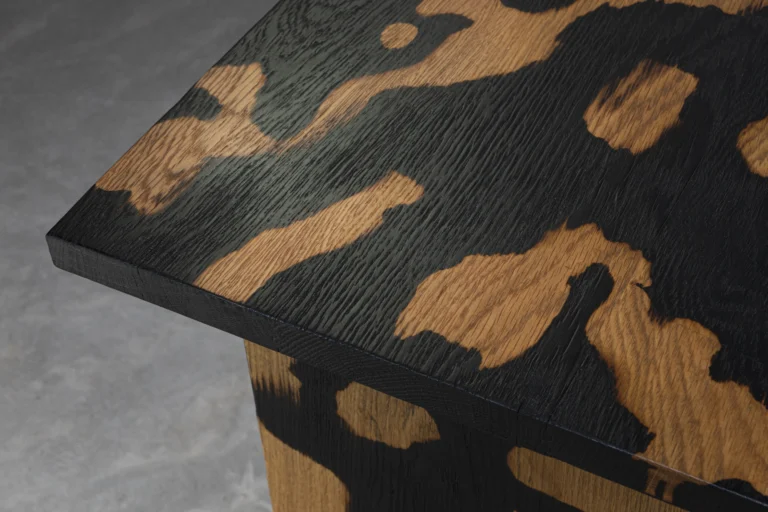 Fire Ctrl Side Table in Oak Wood — 4