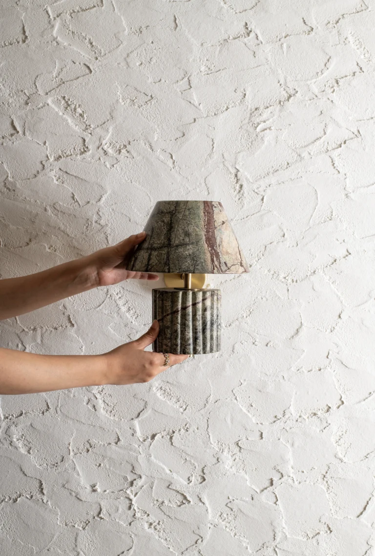 Rio Wall Lamp In Rainforest Marble And Brass — 2