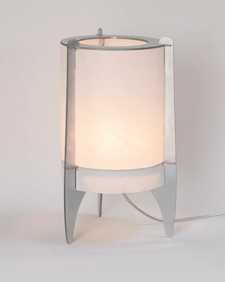 Capsule Table Lamp in Aluminum and Washi Paper — 4
