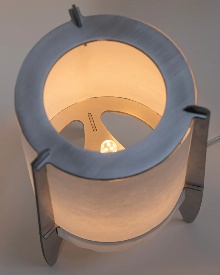 Capsule Table Lamp in Aluminum and Washi Paper — 5
