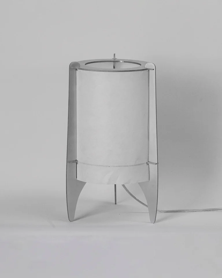 Capsule Table Lamp in Aluminum and Washi Paper — 3