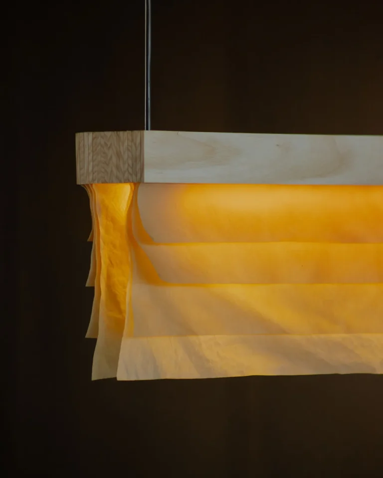 Cenit S Pendant Lamp in Ash Wood and Celium — 4