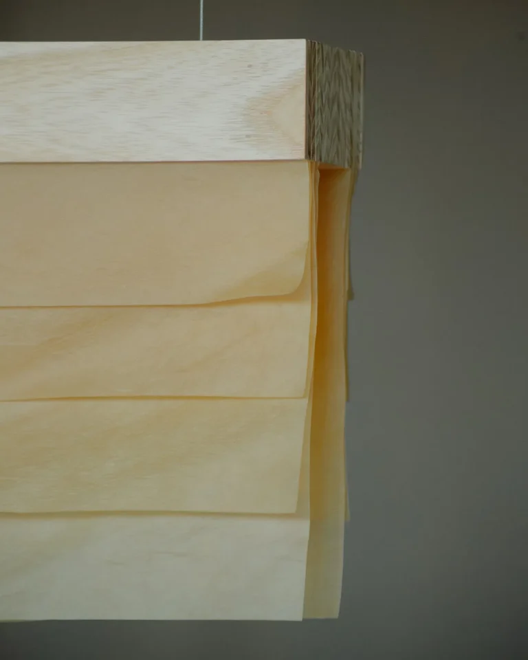 Cenit S Pendant Lamp in Ash Wood and Celium — 2