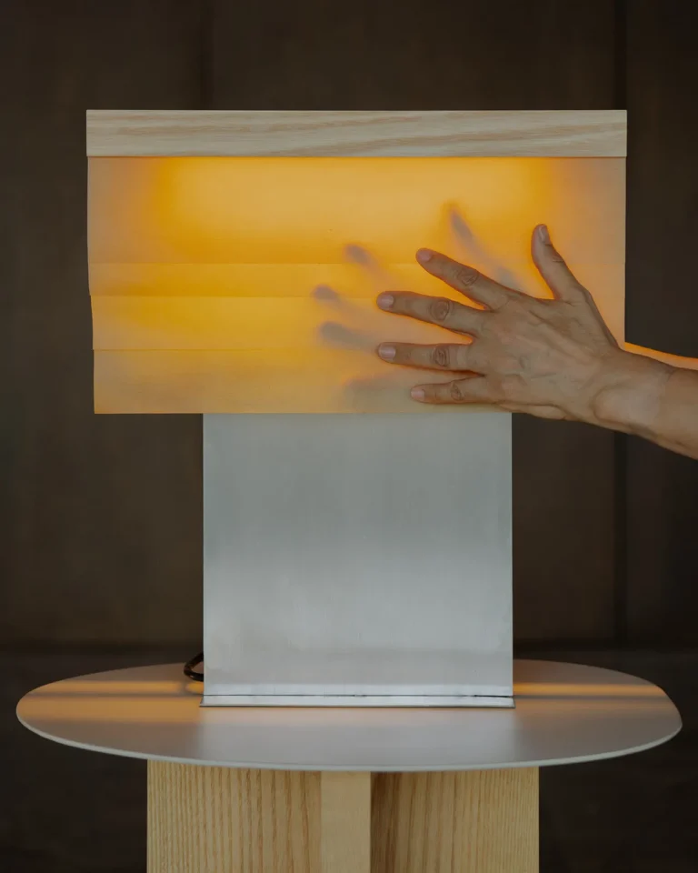 Cenit Table Lamp in Ash Wood and Celium — 9