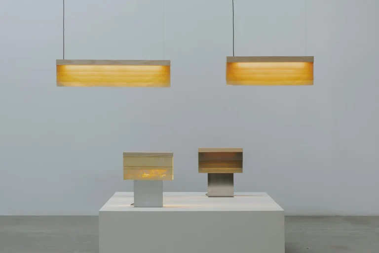 Cenit Table Lamp in Ash Wood and Celium — 7