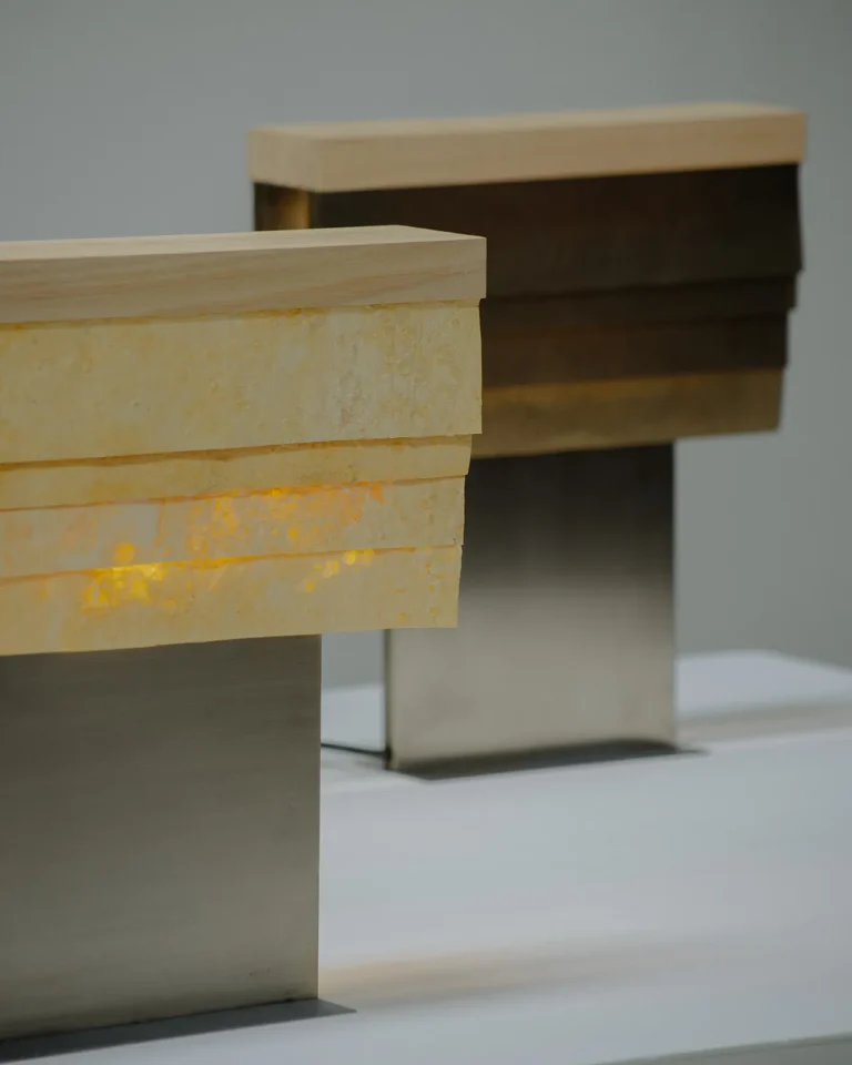 Cenit Table Lamp in Ash Wood and Celium — 5