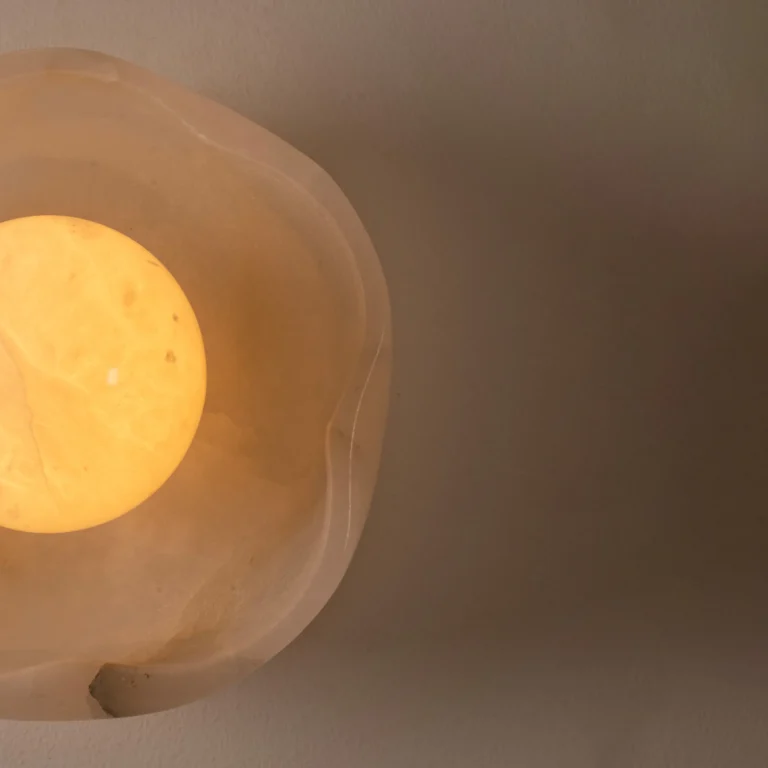 Flower Wall Sconce In Alabaster — 3