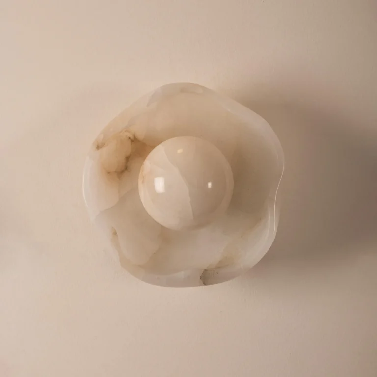 Flower Wall Sconce In Alabaster — 5