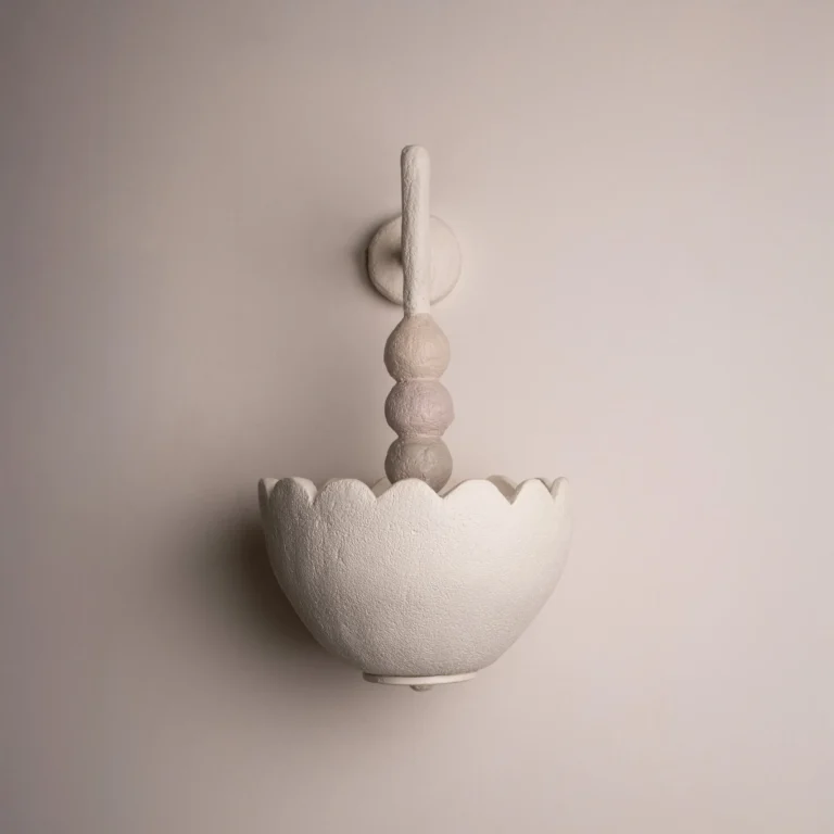Scallop Wall Sconce in Stoneware and Clay — 2