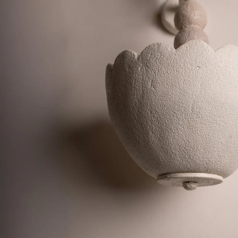 Scallop Wall Sconce in Stoneware and Clay — 3