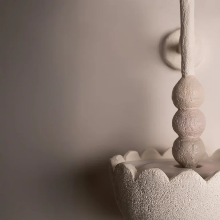 Scallop Wall Sconce in Stoneware and Clay — 4