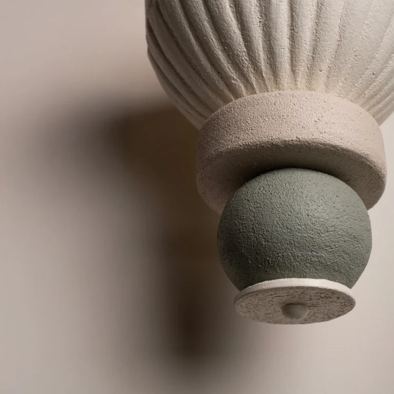 Pebble Wall Sconce in Stoneware and Clay — 4