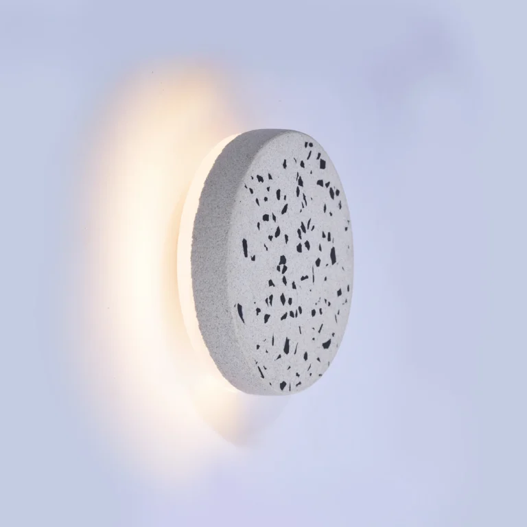 Wilo Mono Wall Sconce in Terrazzo, Aluminum and Silicone — 2
