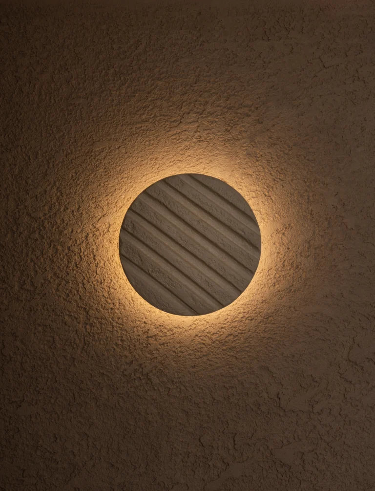 Wilo Fluted Egg White Wall Sconce in Clay and Aluminum — 2