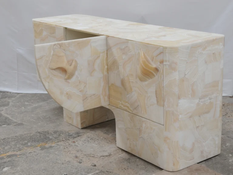 Eoli Credenza In White Onyx, Postmodern Sideboard/cabinet — 2