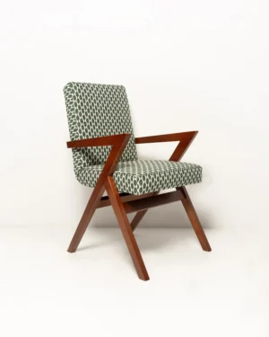 The Zet Dining Chair In Tiger Mountain Velvet Jacquard