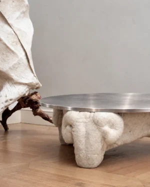 "Wool Felt + Aluminum" Low Table