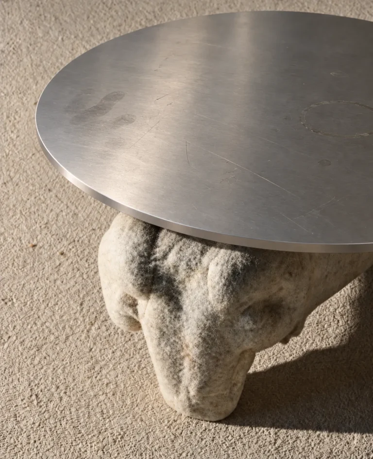 "Wool Felt + Aluminum" Low Table — 2