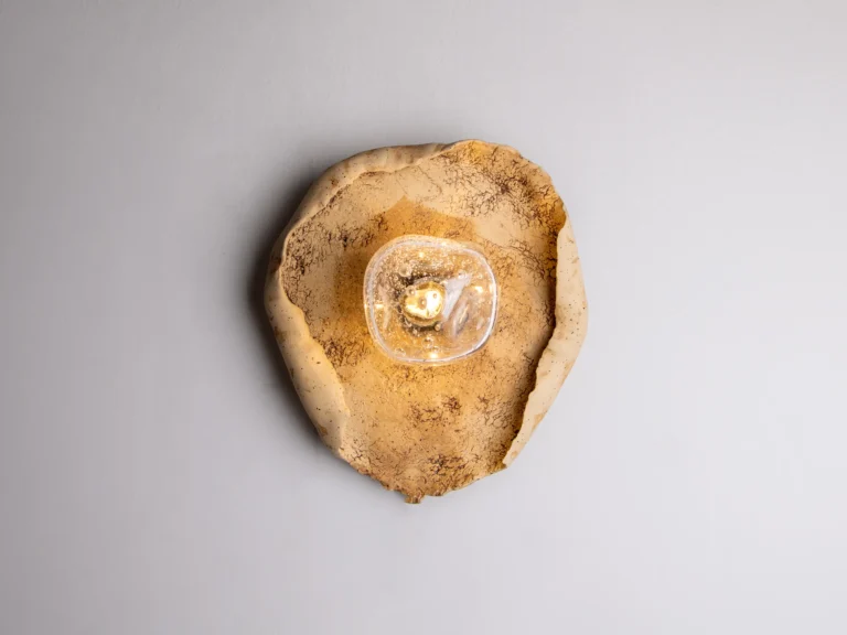Asea No. 41 Wall Sconce in Stoneware and Blown Glass — 4