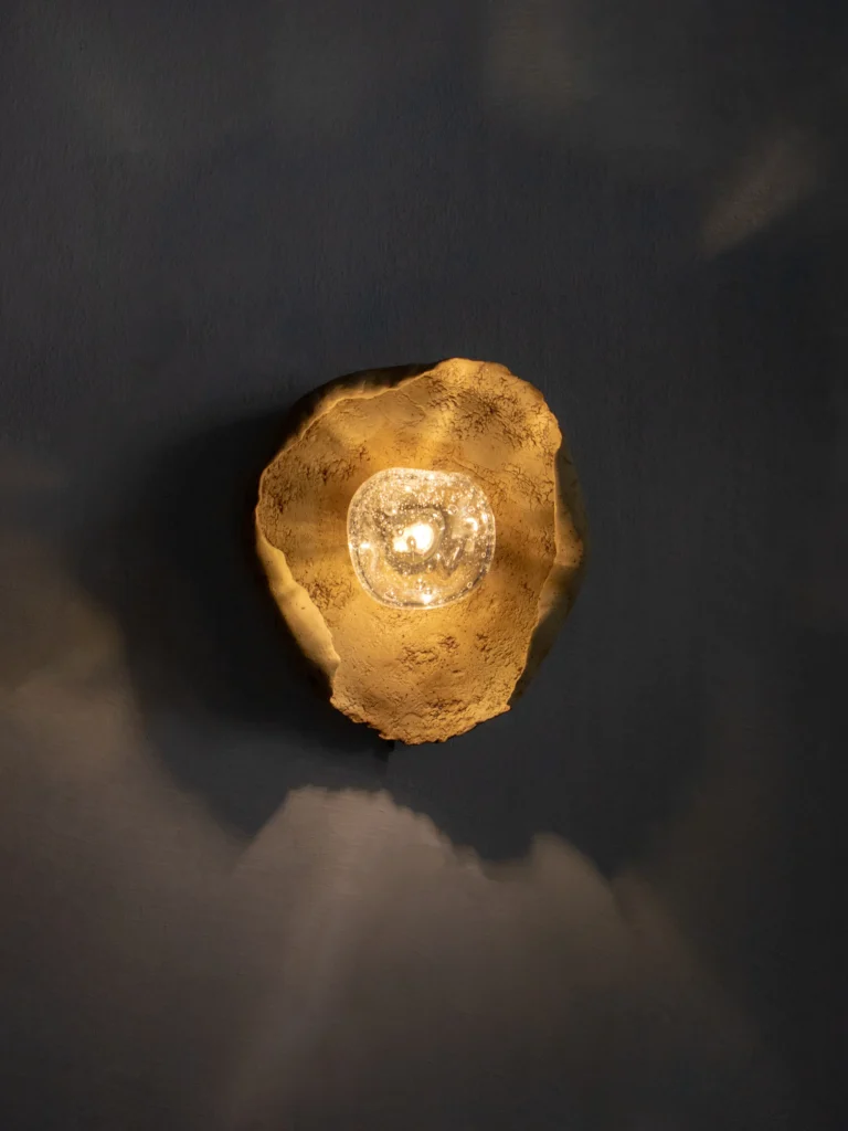 Asea No. 41 Wall Sconce in Stoneware and Blown Glass — 6