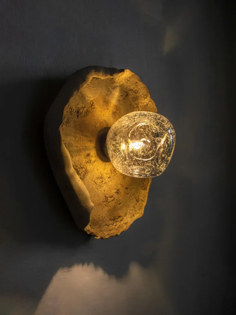 Asea No. 41 Wall Sconce in Stoneware and Blown Glass — 9
