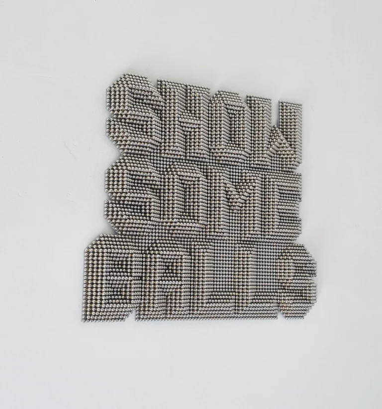 “showsomeballs” Wall Mounted Heavy Metal Sculpture. — 2