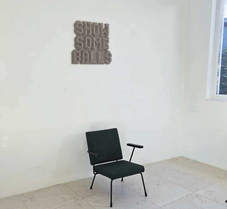 “showsomeballs” Wall Mounted Heavy Metal Sculpture. — 3
