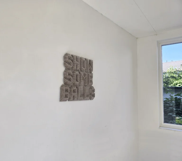 “showsomeballs” Wall Mounted Heavy Metal Sculpture. — 8