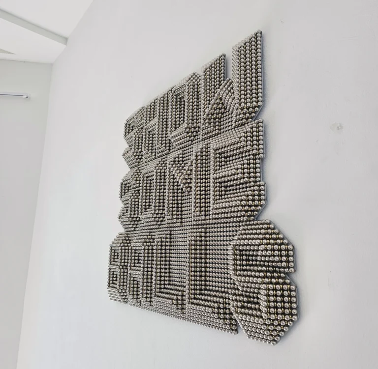 “showsomeballs” Wall Mounted Heavy Metal Sculpture. — 16