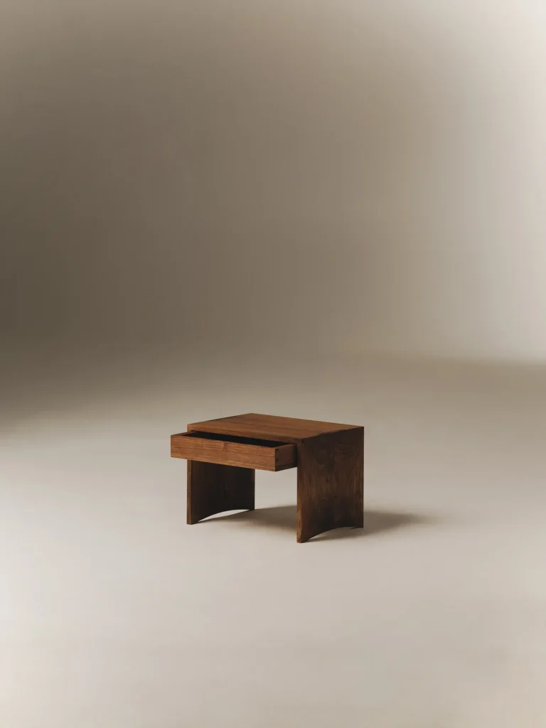 Axel Drawer Nightstand in Chestnut Wood — 2