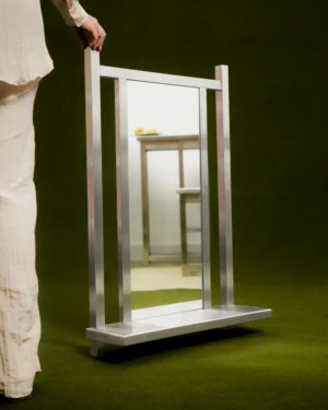 Babadeiro - Stainless Steel Wall Mirror Whit Shelf